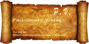 Paulcsenetz Vivien névjegykártya